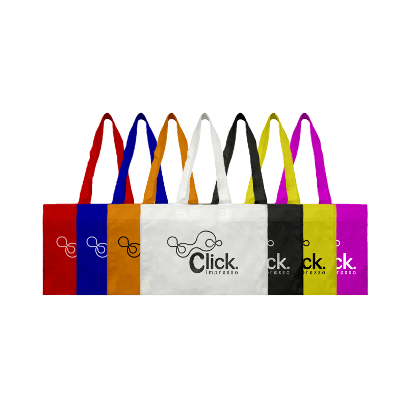 Sacola TNT, 35cmx25cm alça 30cm, impressão serigrafica 1 cor.